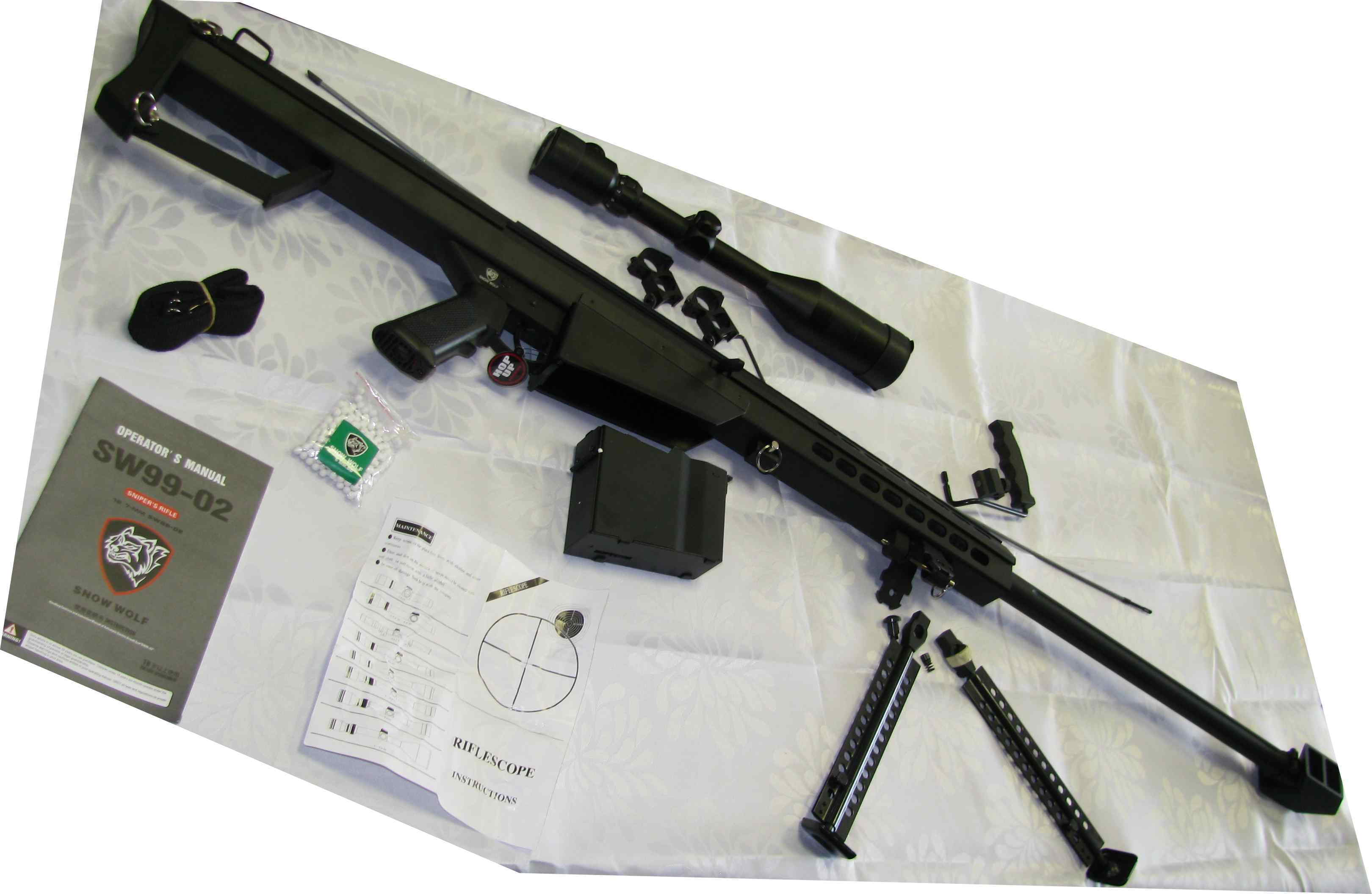 Barrett M82A1 от Snow-Wolf (крупнокалиберная винтовка Баррет М82-А1 страйкбольная)